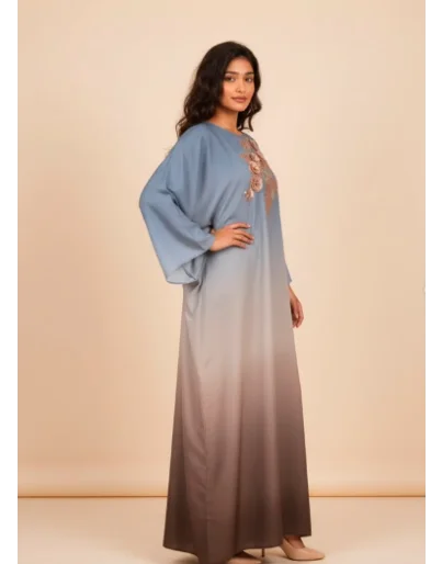 Blue crafted kaftan