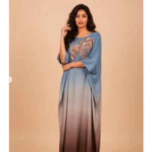 Blue crafted kaftan