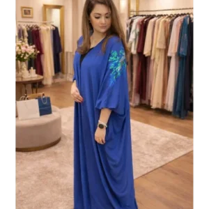 Flowing georgette bisht-style abaya