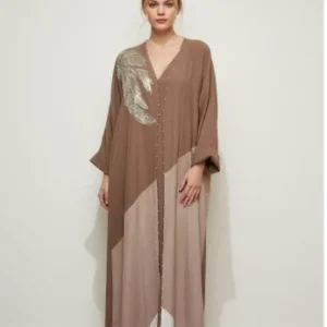 Open-front abaya/kimono